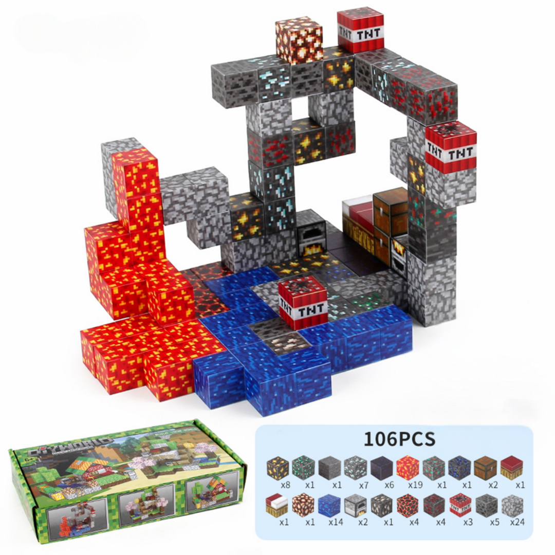 Magnectic Blocks - DIY World 106 pieces