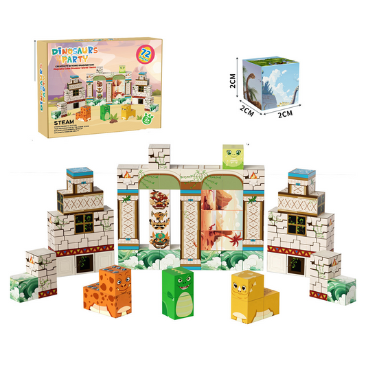 Magnectic Blocks - Dinosaur Theme 72 pieces