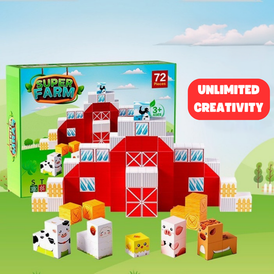 Magnectic Blocks - Farm Theme 72 pieces