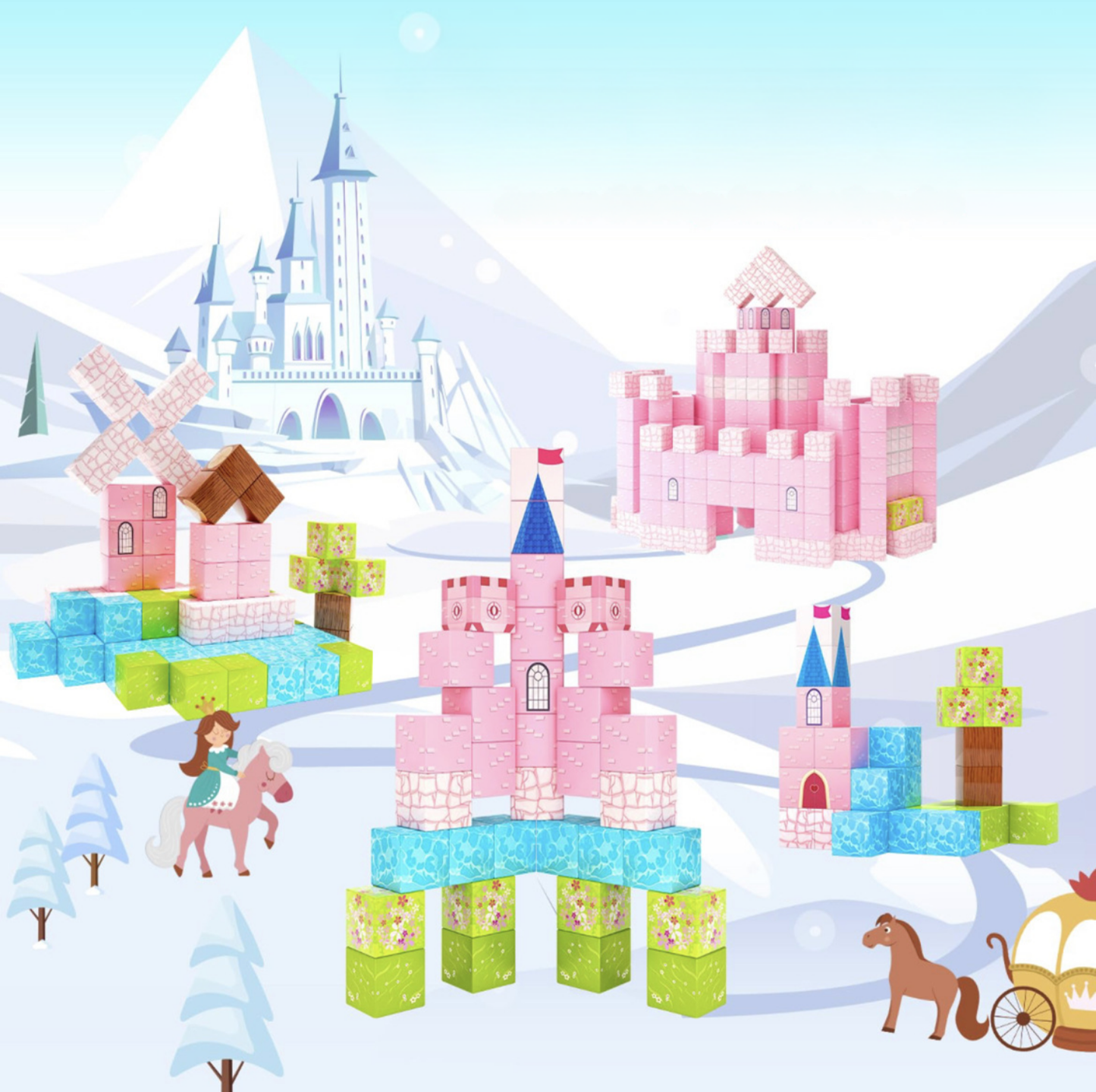 Magnectic Blocks - Princess Theme 72 pieces
